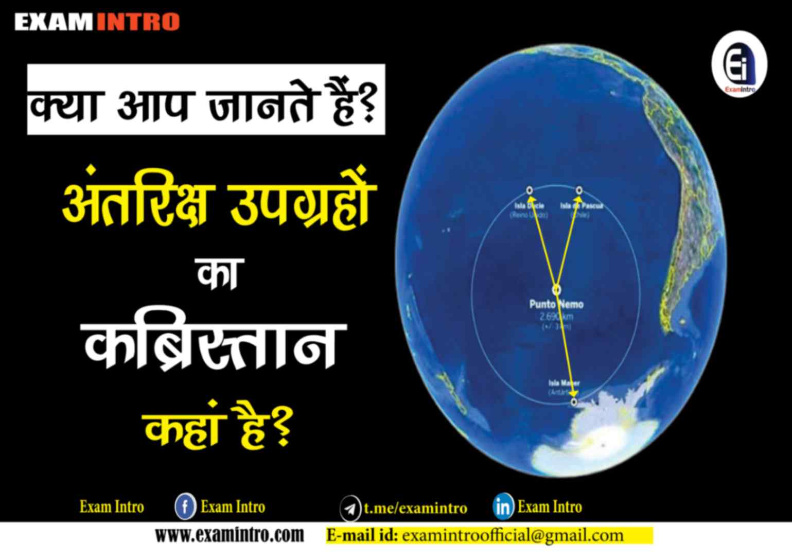 क्‍या आप जानते है, पृथ्वी का वह स्‍थान जिसे अंतरिक्ष उपग्रहों का कब्रिस्तान कहा जाता है? 